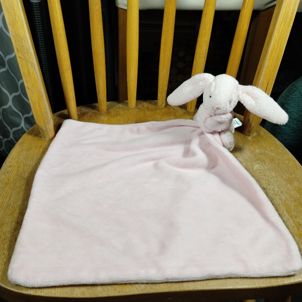 ✓Jellycat Pink Bunny Rabbbit Baby Security Blanket Lovey Lovie fairycore - Picture 2 of 16